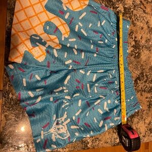 Blue ice-cream Shorts with Sprinkles Design